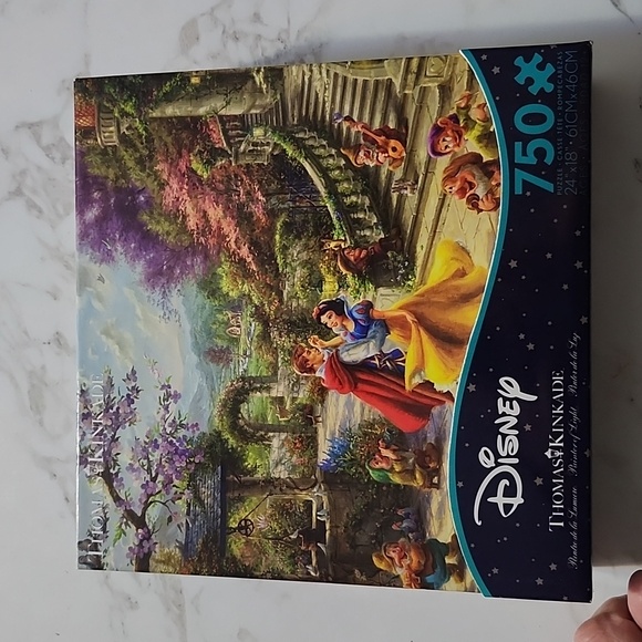 Disney Thomas Kinkade Snow White & 7 Dwarfs Puzzle and Poster. - Picture 4 of 4